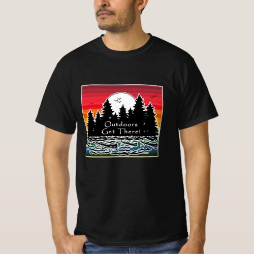 Outdoors Get There Sunset Water T_Shirt