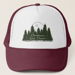 Outdoors Get There Trees  Trucker Hat