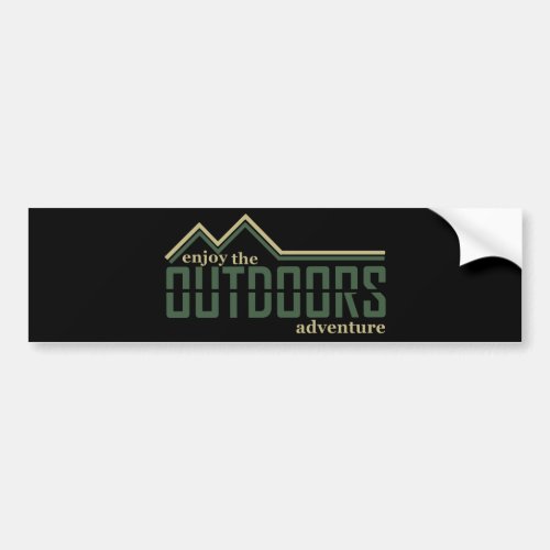 Outdoors hiker adventure bumper sticker