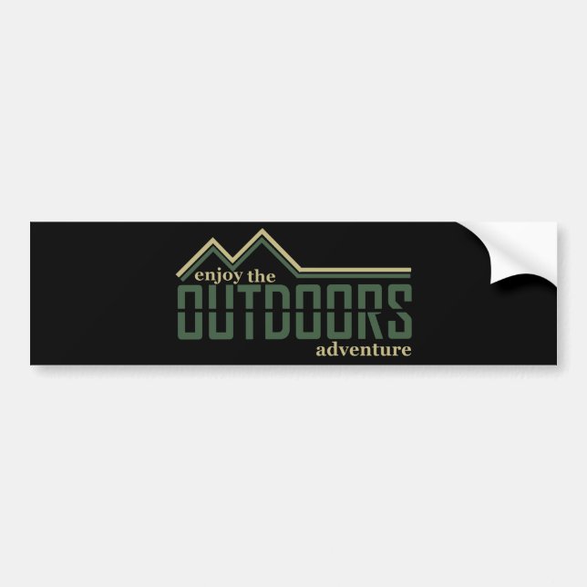 Outdoors hiker adventure bumper sticker (Front)