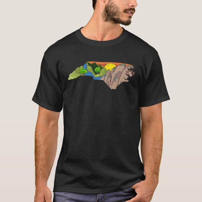 Outdoors I Retro Nature   I North Carolina T-Shirt (Front)