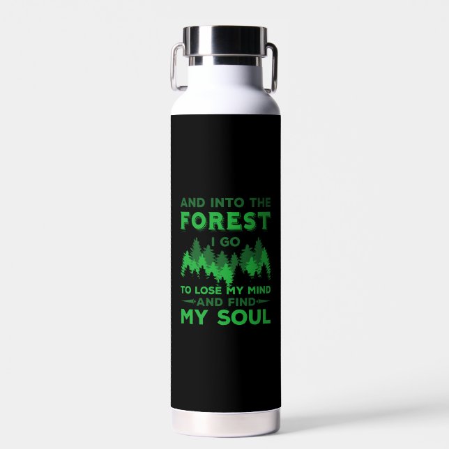 Outdoors - Into The Forest I Go Water Bottle (Front)