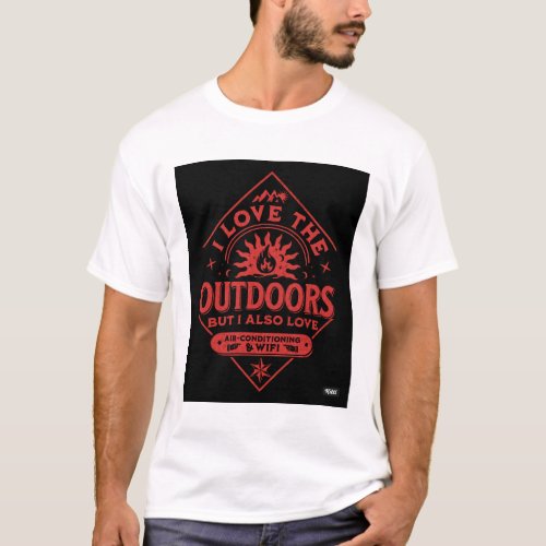 Outdoors  More Mans Dual Passion Tee T_Shirt