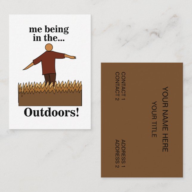 Outdoors Nature Fun Travel Business Card (Front/Back)