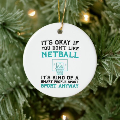 Outdoors netball game sports birthday gift ideas  ceramic ornament