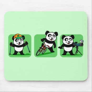Outdoors Pandas Mouse Pad by cuteunion at Zazzle