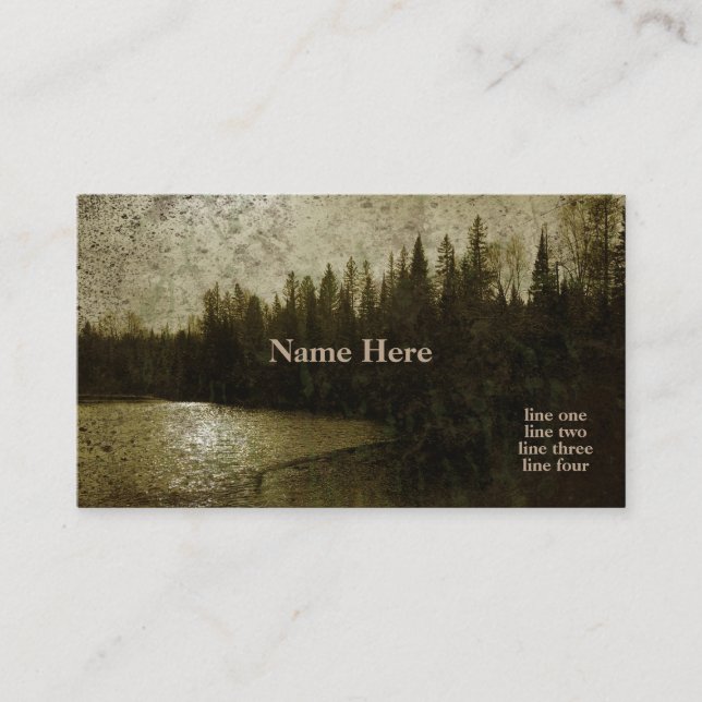 Outdoors Rustic Landscape Business Cards (Front)
