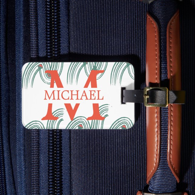outdoors Traveler monogrammed personalize Luggage Tag (Front Insitu 4)