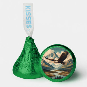 Outdoorsman bald eagle mountain range hershey®'s kisses®