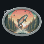 Outdoorsman trout nature belt buckle<br><div class="desc">.</div>