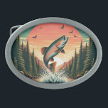 Outdoorsman trout nature belt buckle<br><div class="desc">.</div>