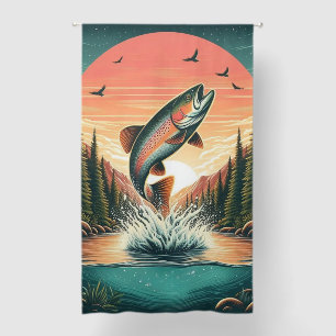 Outdoorsman trout nature blackout curtains