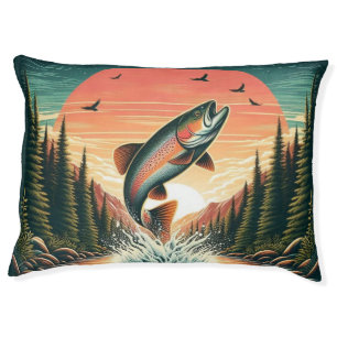 Outdoorsman trout nature pet bed