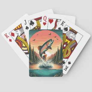 Outdoorsman trout nature poker cards