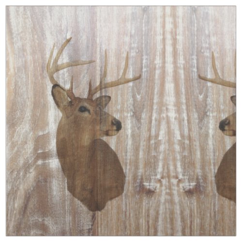 Outdoorsman Western Primitive barn wood deer Fabric