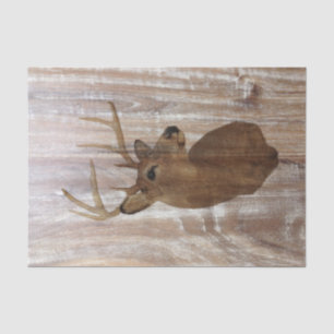 Outdoorsman Western Primitive barn wood deer Tissue Paper