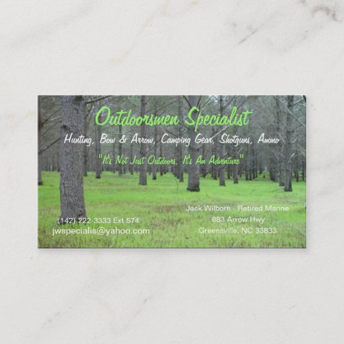 Outdoorsmen Card Business Card