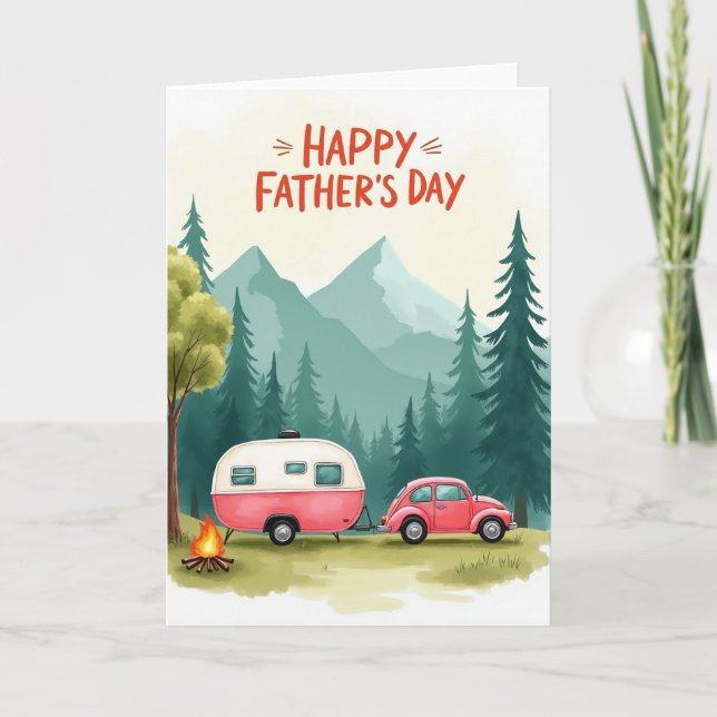 Outdoorsy Fathers Day Scene Card (Front)