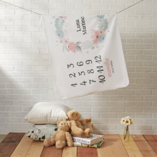 Outdoorsy Gender Neutral Monthly Milestone Baby Bl Blanket