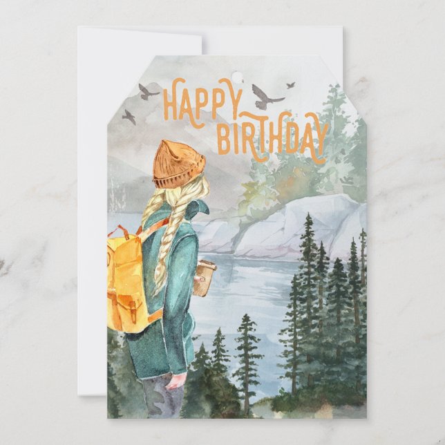 Outdoorsy Girls Adventure Birthday Card (Front)