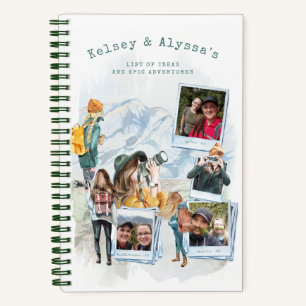 Outdoorsy Girls   Adventure Photos Spiral Notebook