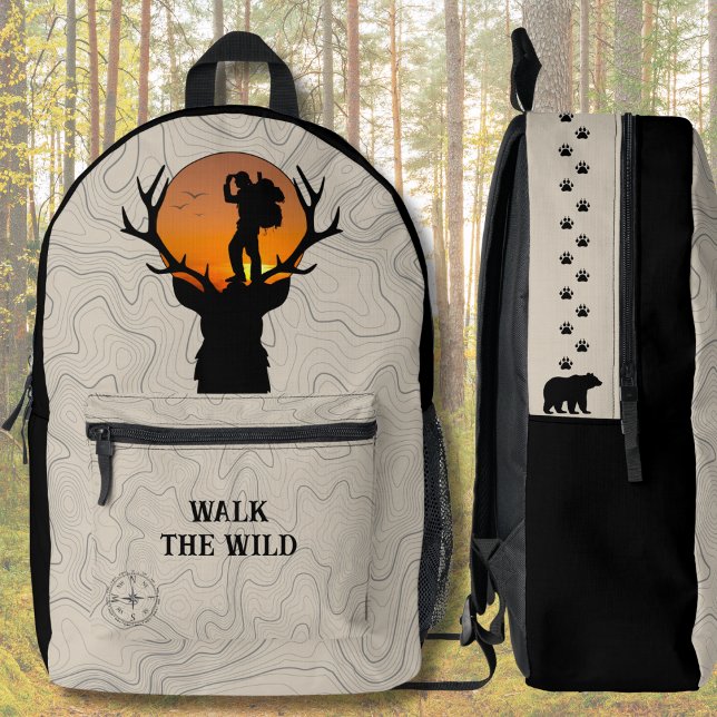 Outdoorsy Hiker Topographic Adventure Backpack (Walk the Wild Topographic Adventure Backpack)