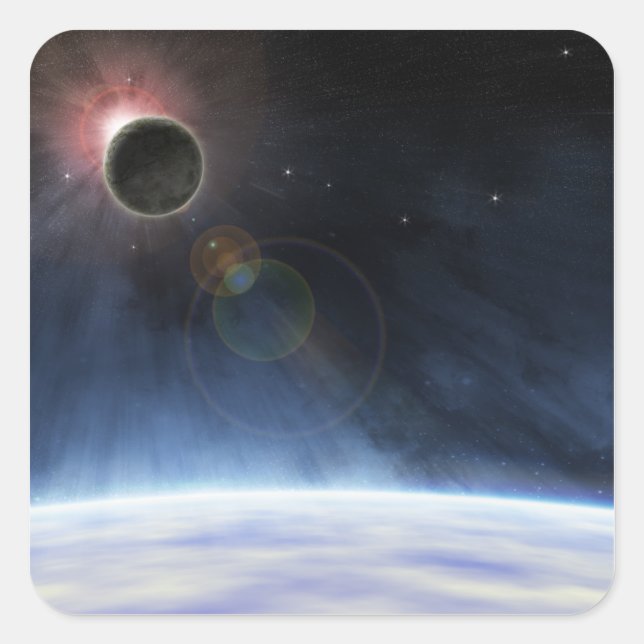 Outer Atmosphere of The Planet Earth Square Sticker (Front)