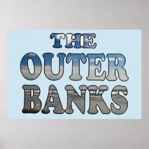Outer Banks Beach Text Poster