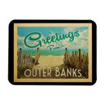 Outer Banks Beach Vintage Travel Magnet at Zazzle