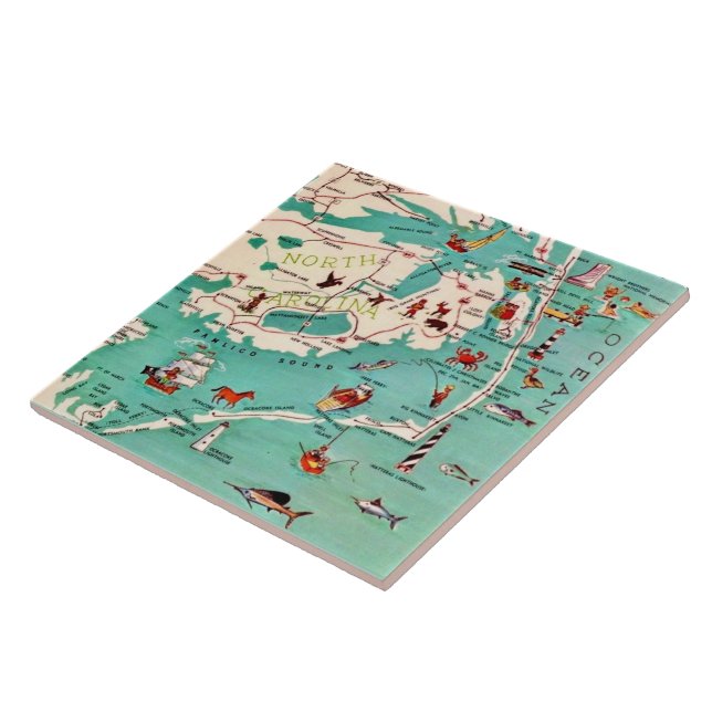 Outer Banks Beaches Ceramic Tile (Side)