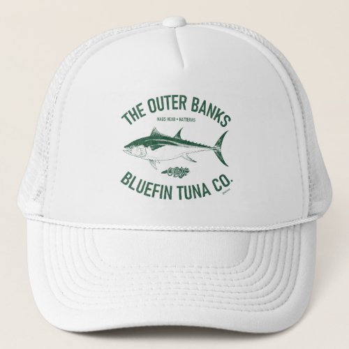 Outer Banks Bluefin Tuna Co OBX Drk Green Vintage Trucker Hat