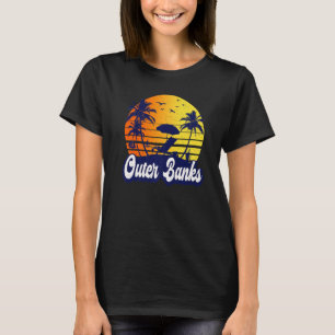 Outer Banks Carolina Sunset Beach Retro Premium T-Shirt