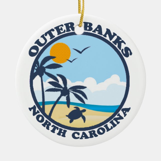 Outer Banks. Ceramic Ornament (Front)