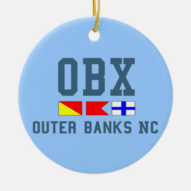 Outer Banks. Ceramic Ornament (Front)