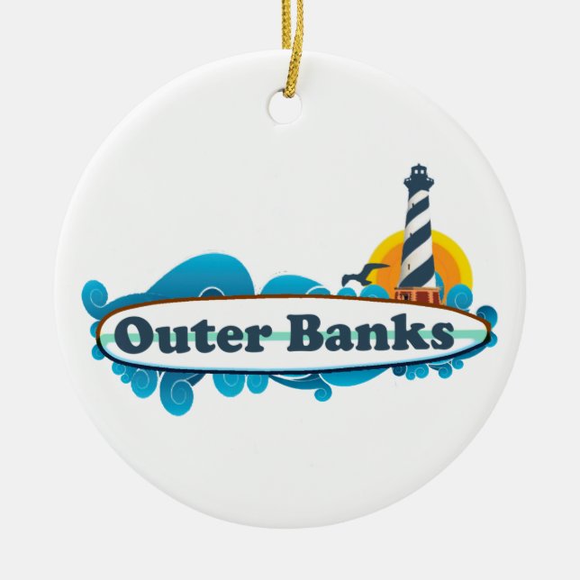 Outer Banks. Ceramic Ornament (Front)