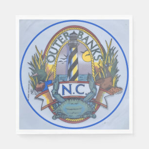 Outer Banks Crab & Lighthouse Paper Napkins
