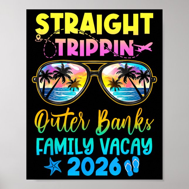 Outer Banks Family Vacay Vacation 2026 Straight Tr Poster (Front)