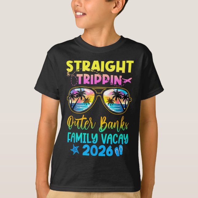 Outer Banks Family Vacay Vacation 2026 Straight Tr T-Shirt (Front)