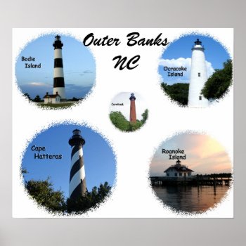 Outer Banks Lighthouse Poster by lighthouseenthusiast at Zazzle