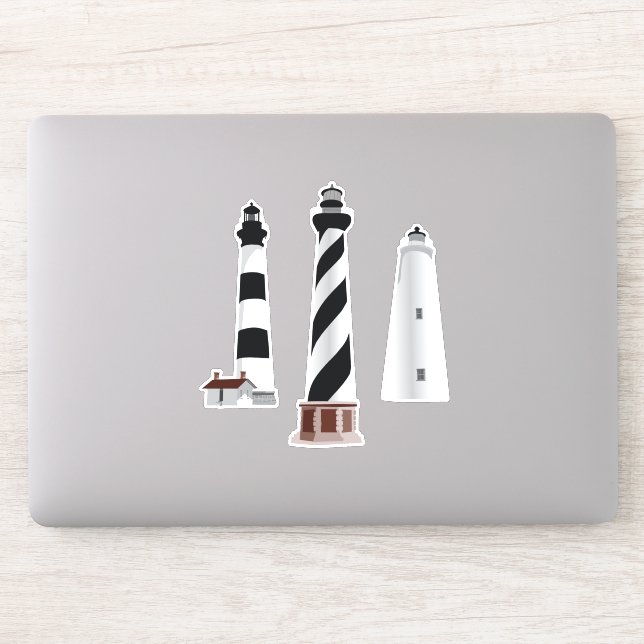 Outer Banks Lighthouses - Vinyl Stickers (Computer)