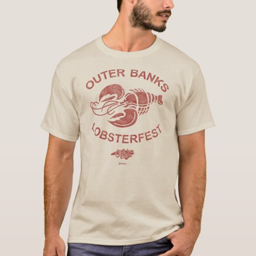 Outer Banks Lobsterfest OBX Dark Red Retro Vintage T_Shirt