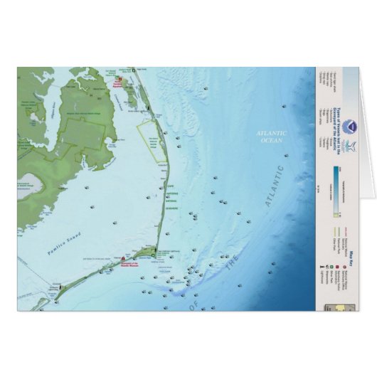 Outer Banks Map Cards (Front Horizontal)