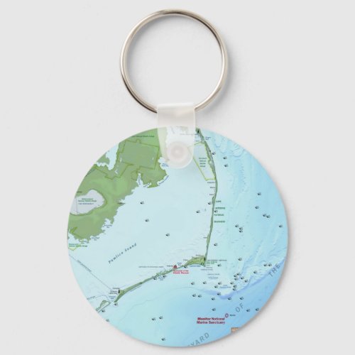 Outer Banks Map Keychain