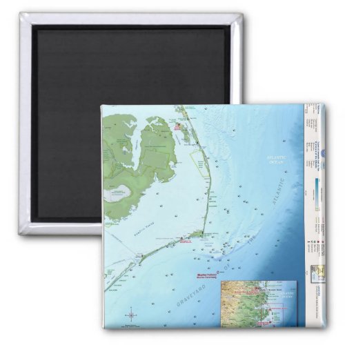 Outer Banks Map Magnet