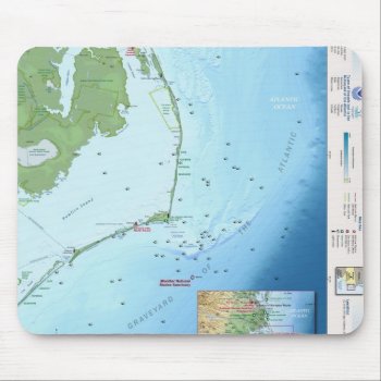 Outer Banks Map Mouse Pad by Alleycatshirts at Zazzle