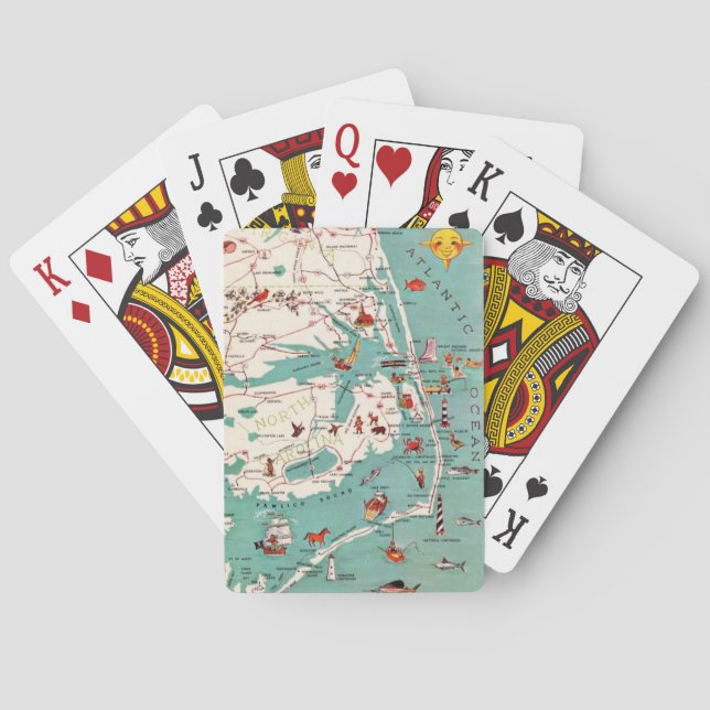  Outer Banks Map Playing Cards (Back)