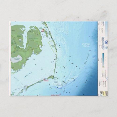 Outer Banks Map Postcard