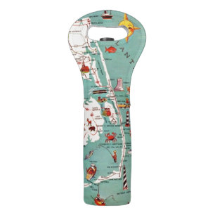 Outer Banks Map Wine Tote