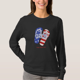 Outer Banks Nc American Flag Patriotic Themed Obx T-Shirt