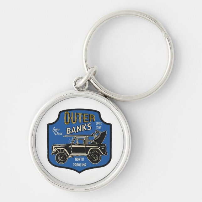 Outer Banks NC Badge Keychain (Front)